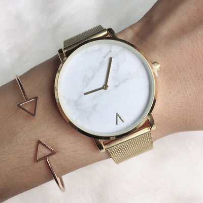 Reloj de cuarzo con pulsera de malla metálica - Image 4