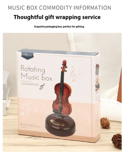Caja de Música Giratoria con Violín - Instrumento Musical Decorativo - Image 18