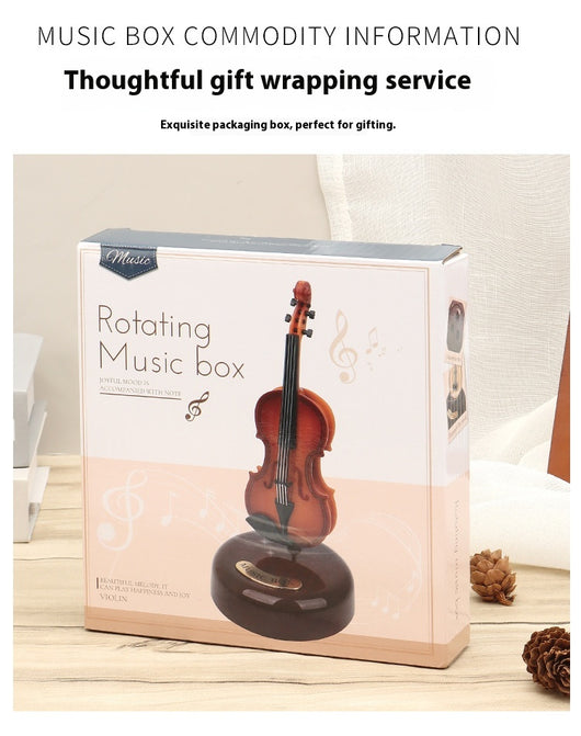 Caja de Música Giratoria con Violín - Instrumento Musical Decorativo - Image 18