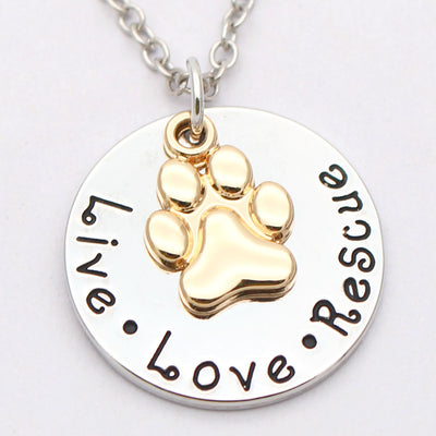 Collar Huella de Perro "Vive · Ama · Rescata" - Image 10
