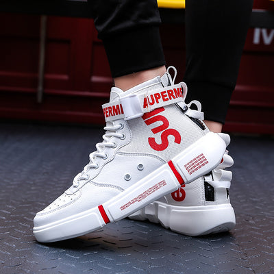 Zapatillas Deportivas Altas para Hombre Talla Grande Estilo Hip-Hop