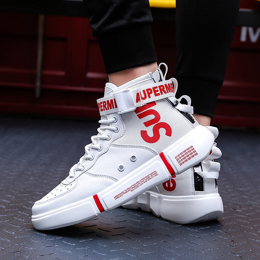 Zapatillas Deportivas Altas para Hombre Talla Grande Estilo Hip-Hop