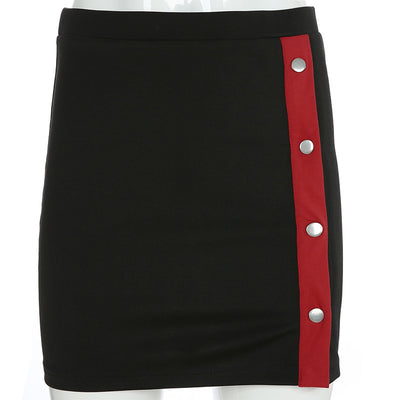 Falda con Botones de Contraste y Hebilla de Cuatro Botones - Image 11