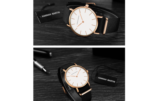 Reloj de Negocios Ultrafino Impermeable - Cuarzo Minimalista Unisex Negro