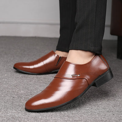 Zapatos de Cuero Puntiagudos Casuales