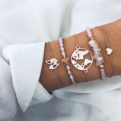 Set de Pulseras Bohemias Vintage con Cuentas y Amuletos para Mujer - Image 5