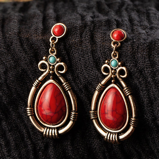 Aretes Colgantes Corazón de Durazno - Image 3