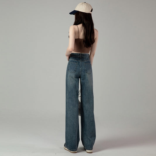 Jeans Rectos de Cintura Alta Retro para Mujer - Colección Otoño - Image 2