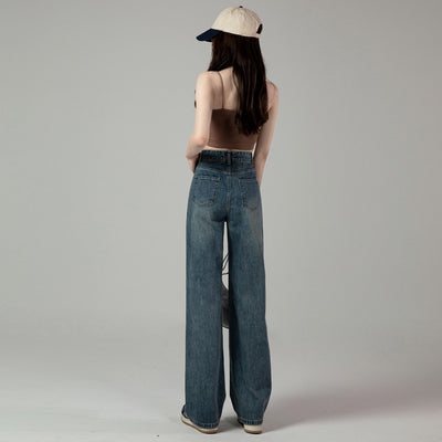 Jeans Rectos de Cintura Alta Retro para Mujer - Colección Otoño - Image 2
