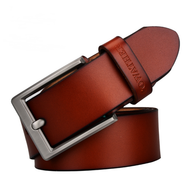 Cinturón de Cuero Premium para Hombre con Hebilla de Pasador - Estilo Casual y Ejecutivo
