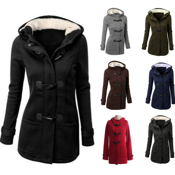 Abrigo Acolchado con Capucha para Mujer - Sudadera Térmica de Algodón