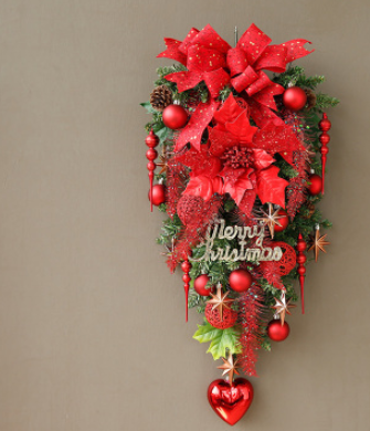 Corona Navideña Jinghua para Puerta - Decoración Elegante de Pared - Image 18