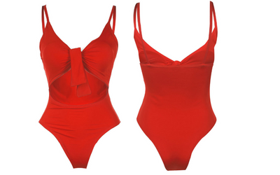 Traje de Baño Enterizo Sexy con Nudo y Estampado ZC2520 - Image 20