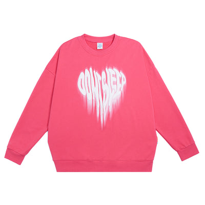 Sudadera de Pareja con Estampado Corazón Foam - Cuello Redondo y Puño Acanalado - Image 9