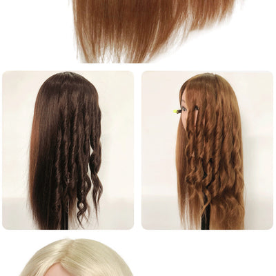 Cabeza Maniquí Profesional de Cabello Real - Rizos y Secado - Image 5