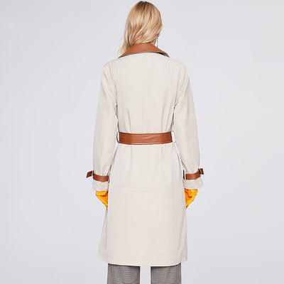 Abrigo Tipo Trinchera de Diseño Premium con Detalles Contrastantes para Mujer - Image 7