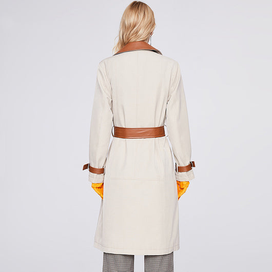 Abrigo Tipo Trinchera de Diseño Premium con Detalles Contrastantes para Mujer - Image 7
