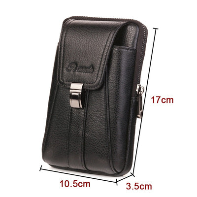 Riñonera Vertical de Cuero Retro - Bolsa Multifuncional para Teléfono y Documentos - Image 5