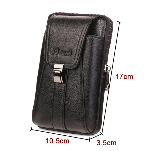 Riñonera Vertical de Cuero Retro - Bolsa Multifuncional para Teléfono y Documentos - Image 5