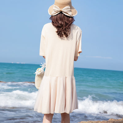 Falda Midi con Volantes y Escote Fruncido - Image 3