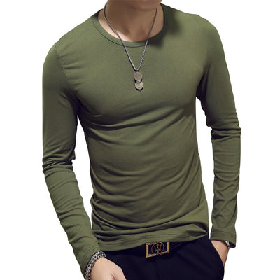 Suéter Cuello Redondo Ajustado Liso para Hombre - Image 26