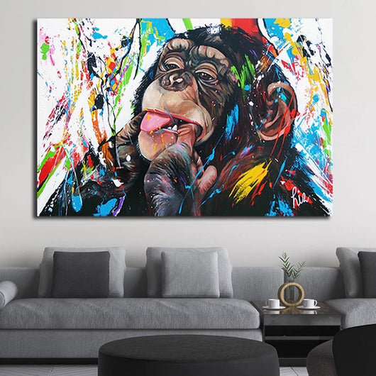 Cuadro Canvas Mono Graffiti HD - Arte Urbano Impreso - Image 5