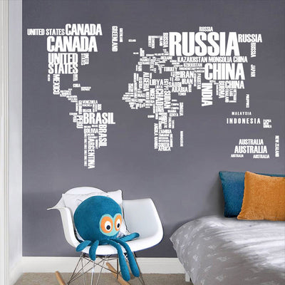 Vinilo Decorativo Mapa del Mundo Animal para Habitaciones Infantiles - Image 5