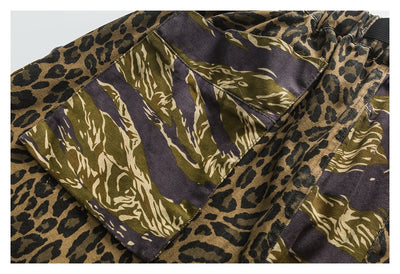 Shorts Cargo Camuflado con Estampado Leopardo - Unisex - Image 12