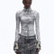 Blusa Base Térmica Gola Alta Manga Longa Cobre e Prata Antiga