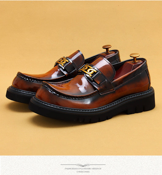 Zapatos de Cuero Lustrado para Hombre - Calzado Business Casual Ancho Elegante - Image 14
