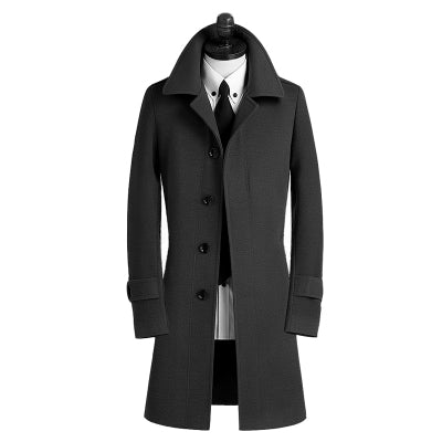 Abrigo Ejecutivo Corto Slim Fit Estilo Británico - Cortavientos de Lana para Hombre - Image 7