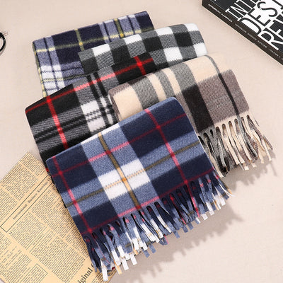 Bufanda Reversible de Cuadros Clásica para Otoño e Invierno - Unisex con Terciopelo Suave - Image 3