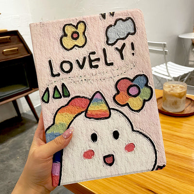Funda de Cuero Protectora para Tablet Anti-Caídas