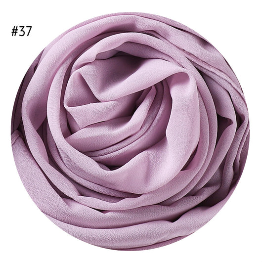 Pañuelo de Gasa Perlada en Colores Sólidos - Cobertura Elegante Monocromática - Image 40