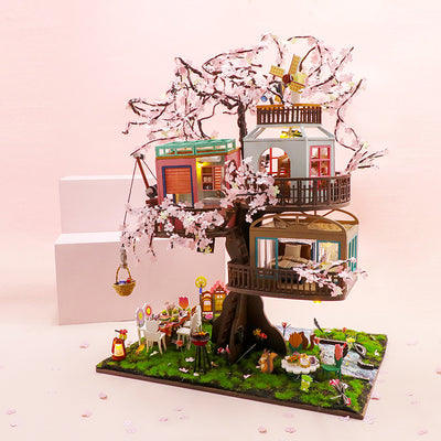 Casa de Árbol Sakura: Puzzle 3D de Madera Artesanal con Sonido Estéreo - Image 8