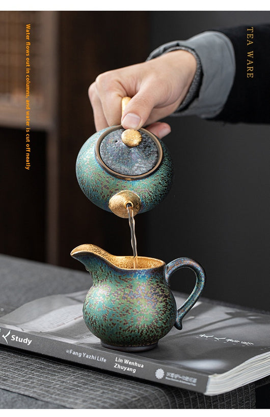Juego de Té Jianzan con Dorado Colorido - Image 14