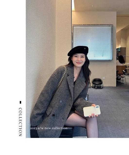 Abrigo de Cashmira con Forro Polar Grueso para Mujer - Image 12