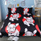 Juego de Cama Bulldog Rojo y Negro de Tres Piezas