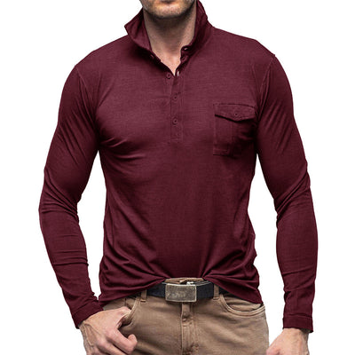 Camisa Clásica de Manga Larga Estilo Europeo para Hombre - Image 23