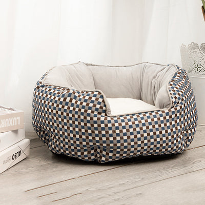 Cama Térmica Octagonal para Mascotas con Lana y Colchoneta Removible - Image 3