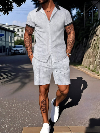 Traje Casual Corto Digital Estilo Europeo y Americano para Hombre - Image 7