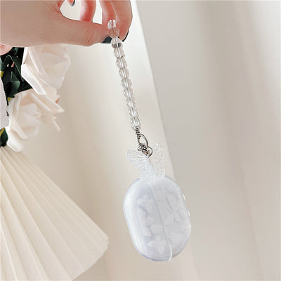 Auriculares Inalámbricos Bluetooth Mariposa Floral con Estuche de Silicona Transparente - Image 14