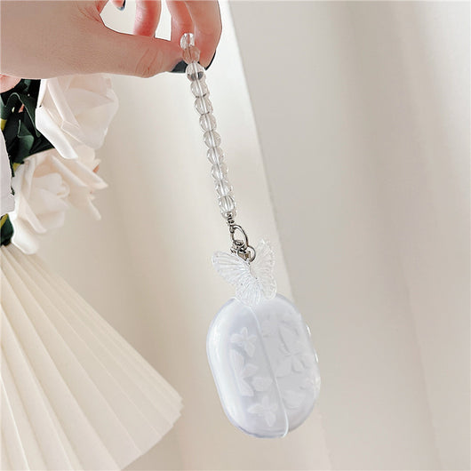Auriculares Inalámbricos Bluetooth Mariposa Floral con Estuche de Silicona Transparente - Image 14