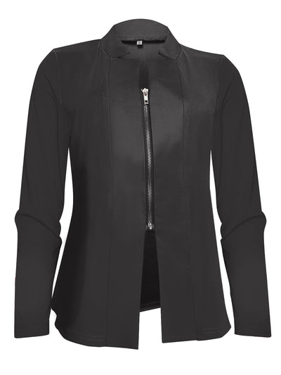 Chaqueta Blazer Mujer Cierre Cremallera Corte Entallado - Image 24