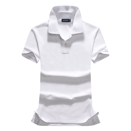 Blusa Ejecutiva de Algodón Elástico con Cuello Solapa y Bordado