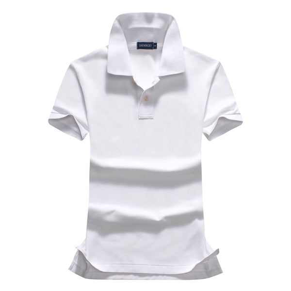 Blusa Ejecutiva de Algodón Elástico con Cuello Solapa y Bordado