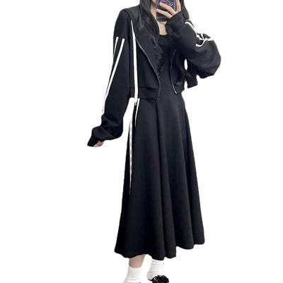 Conjunto Deportivo Elegante para Mujer con Falda y Blazer - Image 5