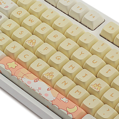 Keycaps Mecánicos Custard Cute - Compatible 68, 75, 98, 100 Teclas - Image 8