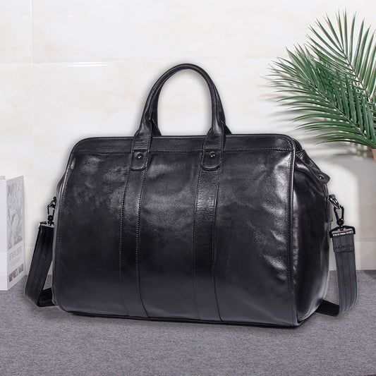 Bolsa de Viaje en Cuero Genuino de Gran Capacidad - Maletín Premium en Piel de Vaca
