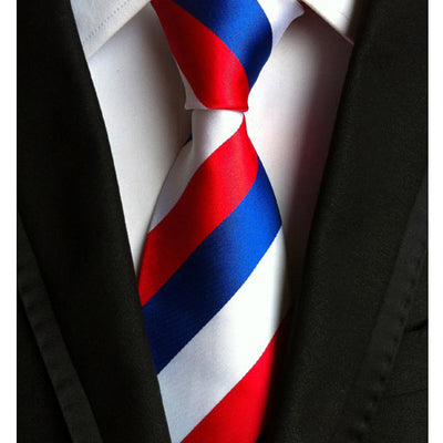 Corbata Ejecutiva de Seda Jacquard a Rayas Grandes - Image 8